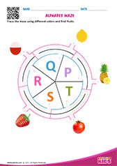 Alphabet Fruits Maze P to T